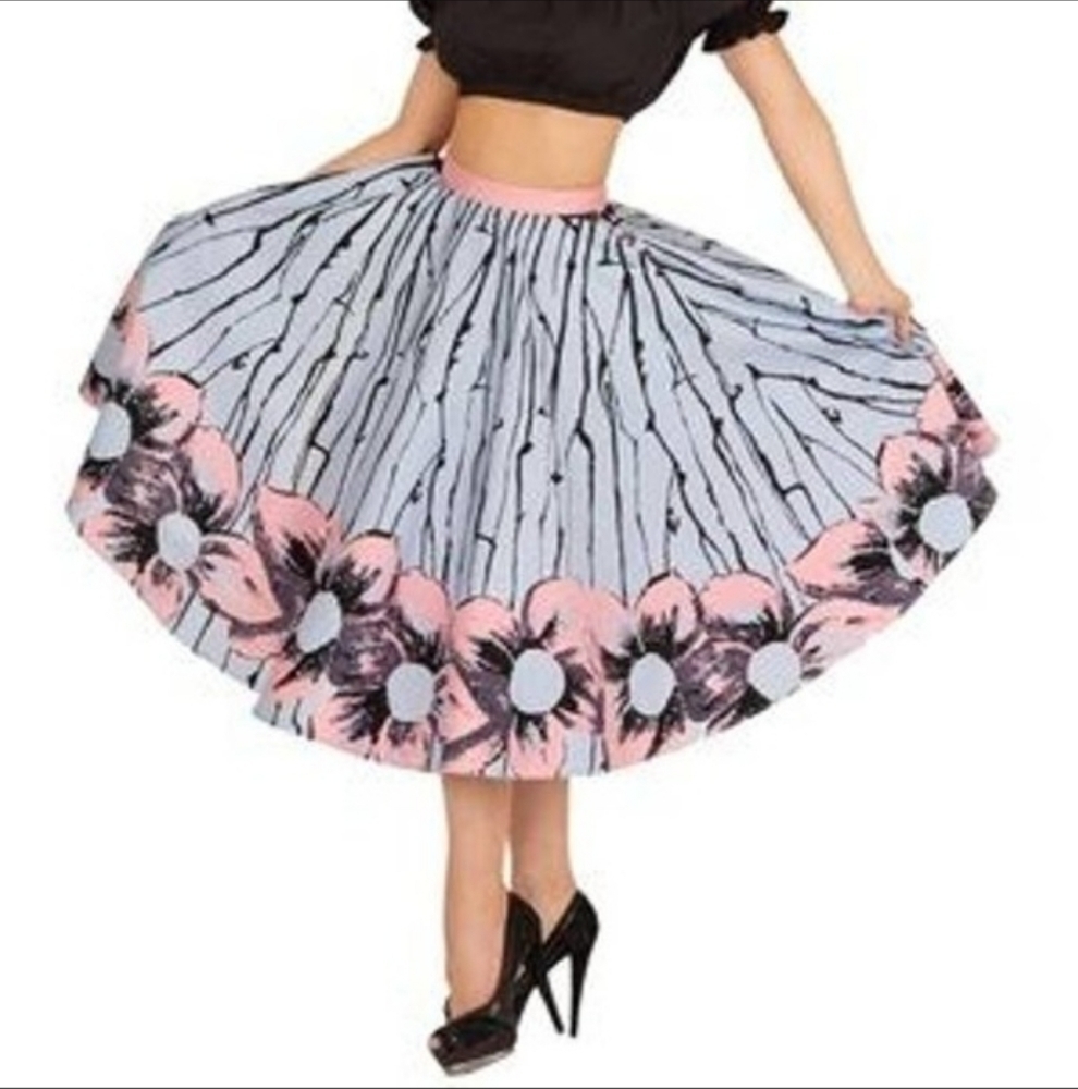 Tatyana Azalea Floral Swing Skirt Size XS